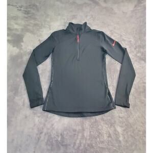 Nike Pro Womens Sz L Half Zip Pullover Hyperwarm Long Sleeve Top Running C21-50